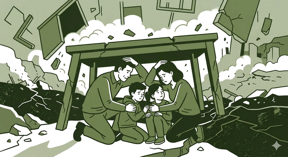 una familia se resguarda ante la tragedia