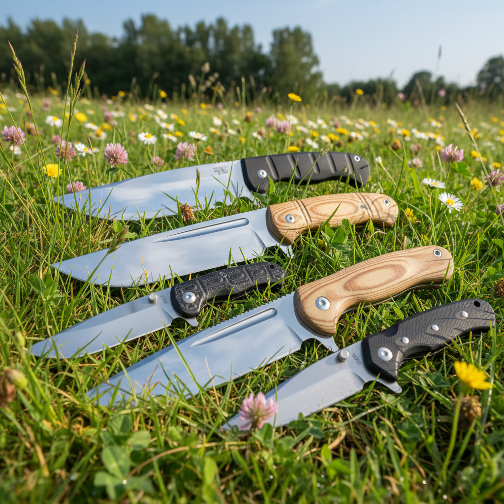 Cuchillos de hoja brillante para bushcraft y outdoor