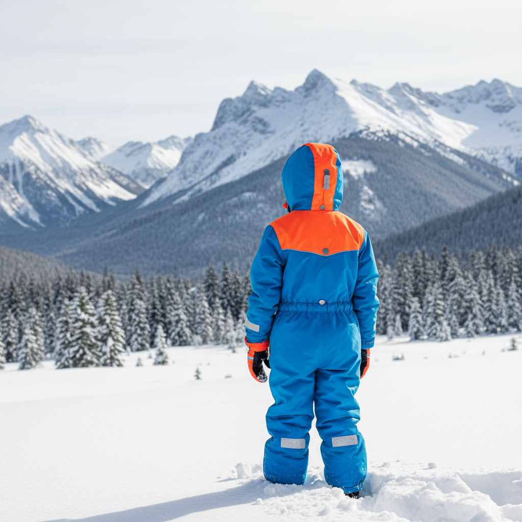 Monos y trajes para niños fondo nevado outdoor