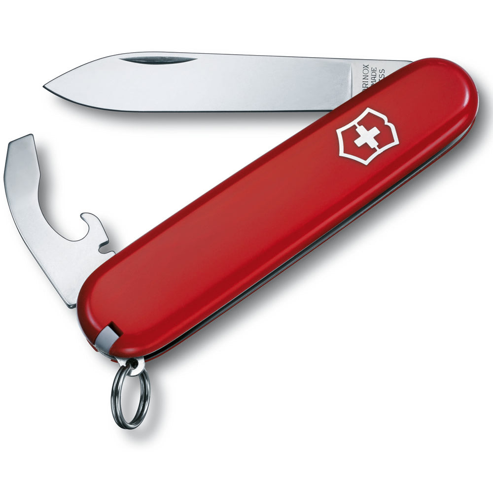 Cuchillo de bolsillo BANTAM 84 mm rojo, multiherramienta 7 funciones