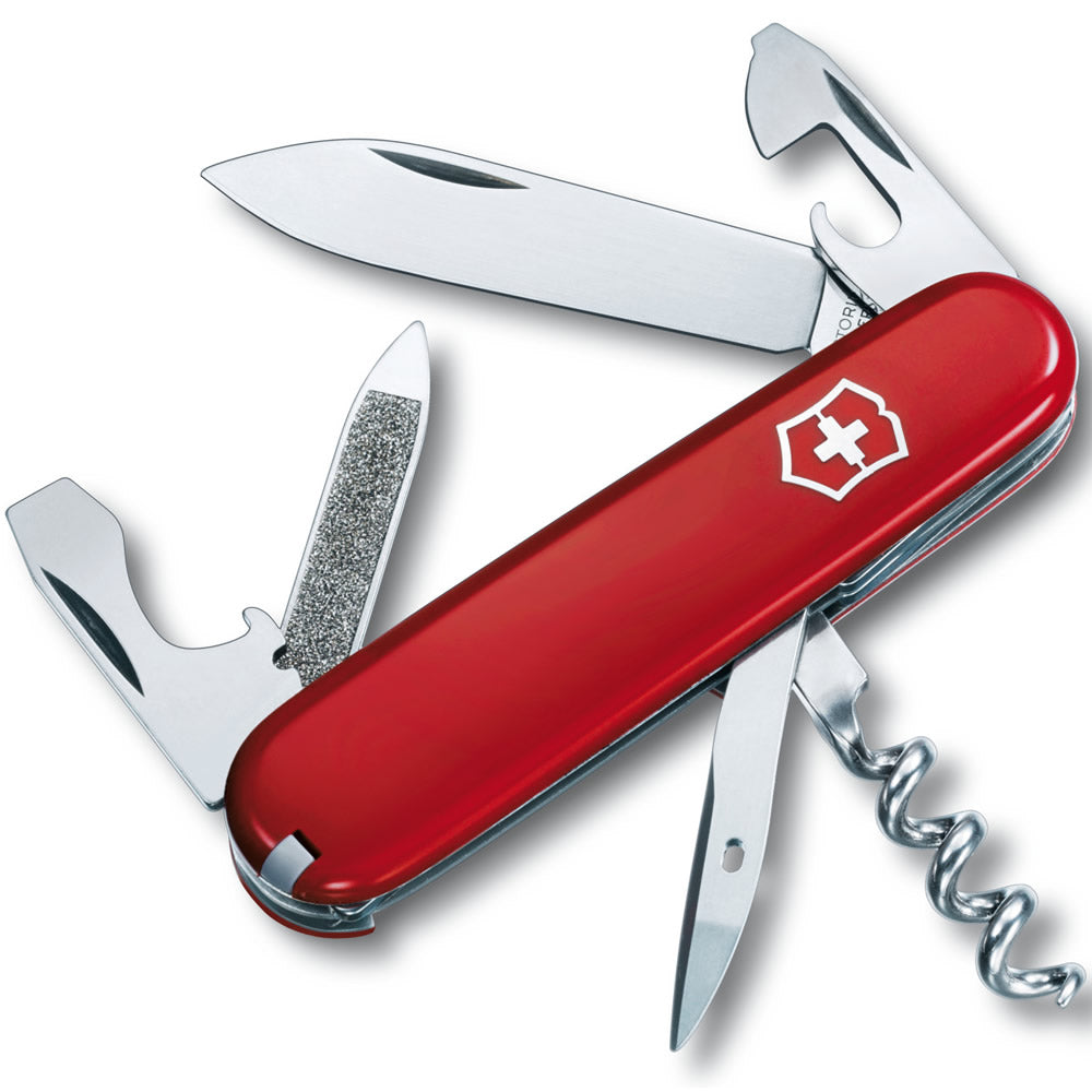 Navaja de bolsillo SPORTSMAN roja 84 mm, 12 funciones