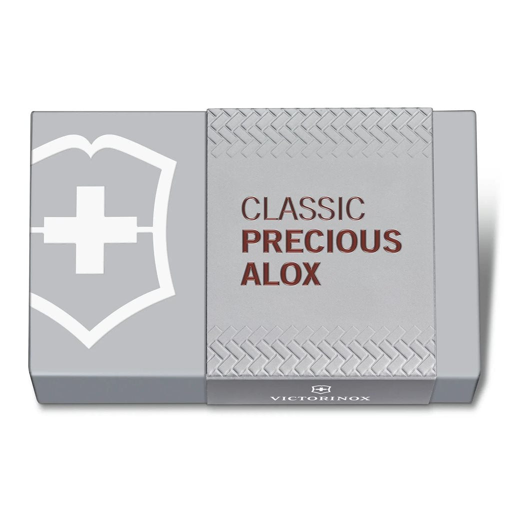 Navaja Victorinox Classic SD Alox 58 mm plateada, 5 funciones, acabado eloxado