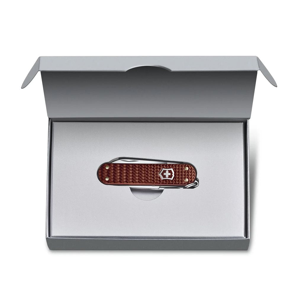 Navaja Victorinox Classic SD Alox 58 mm plateada, 5 funciones, acabado eloxado
