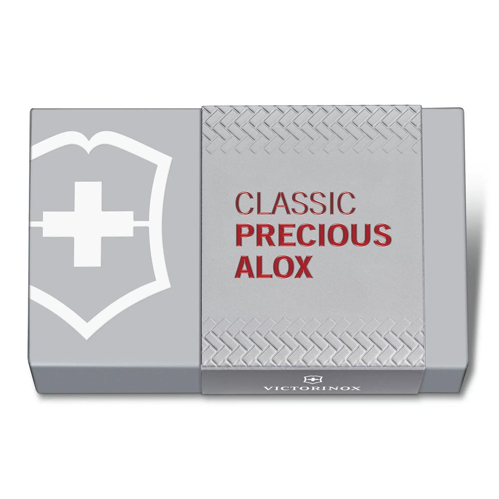 Navaja Victorinox Classic SD Alox 58 mm plateada, 5 funciones, acabado eloxado