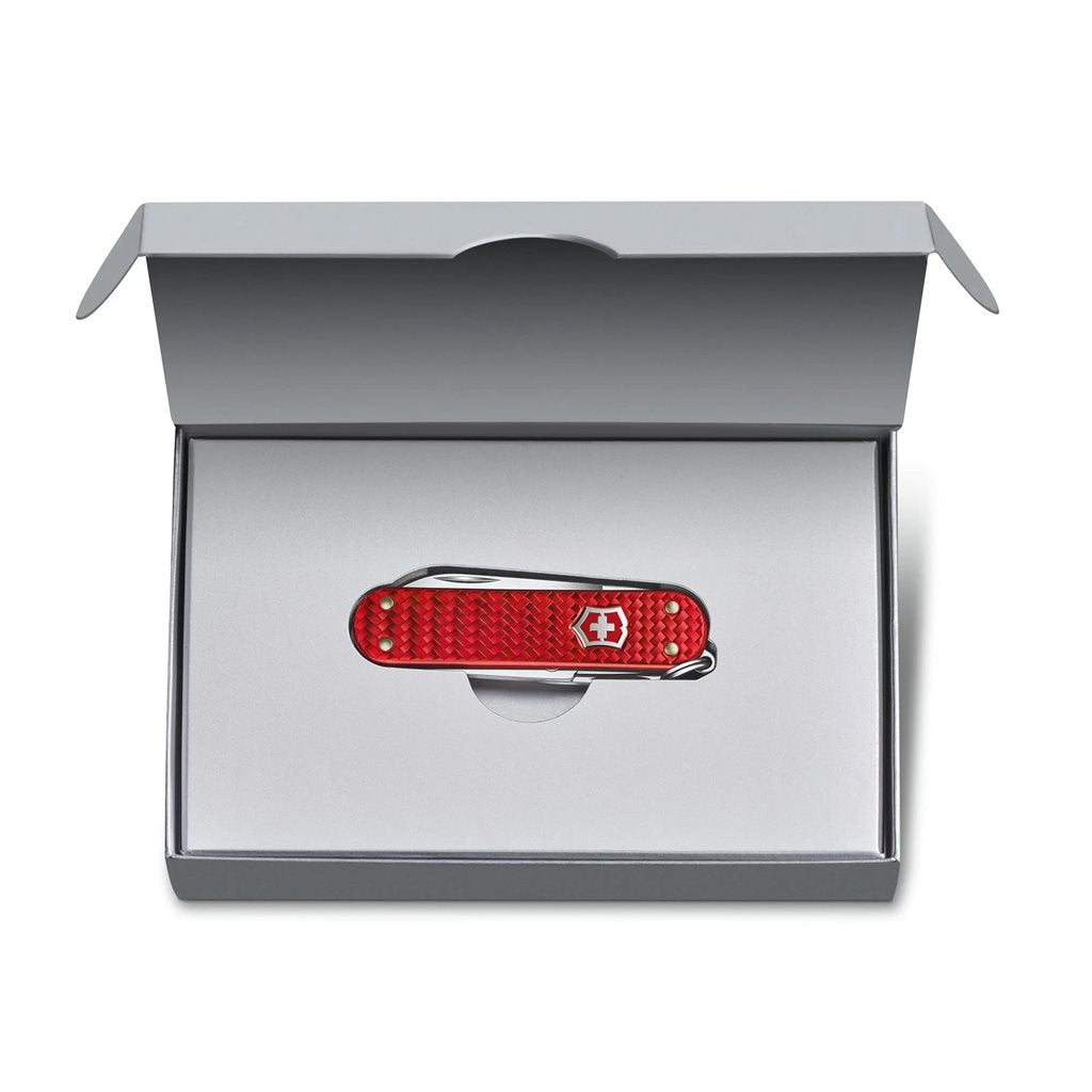 Navaja Victorinox Classic SD Alox 58 mm plateada, 5 funciones, acabado eloxado