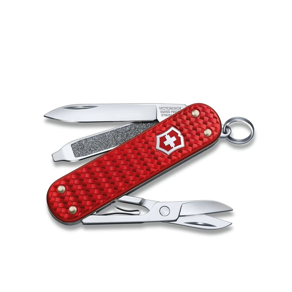 Navaja Victorinox Classic SD Alox 58 mm plateada, 5 funciones, acabado eloxado