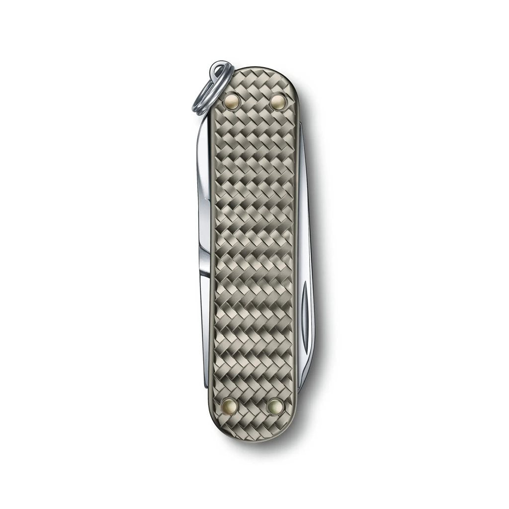 Navaja Victorinox Classic SD Alox 58 mm plateada, 5 funciones, acabado eloxado