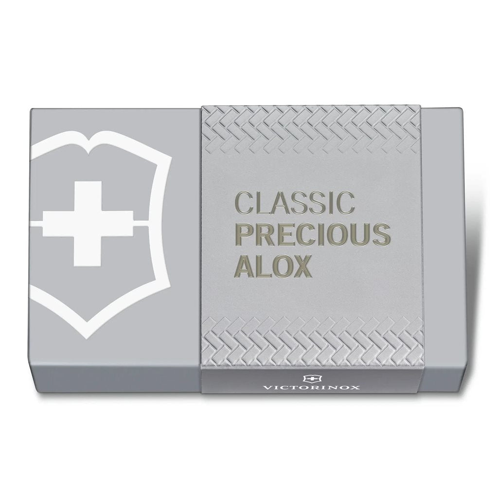 Navaja Victorinox Classic SD Alox 58 mm plateada, 5 funciones, acabado eloxado