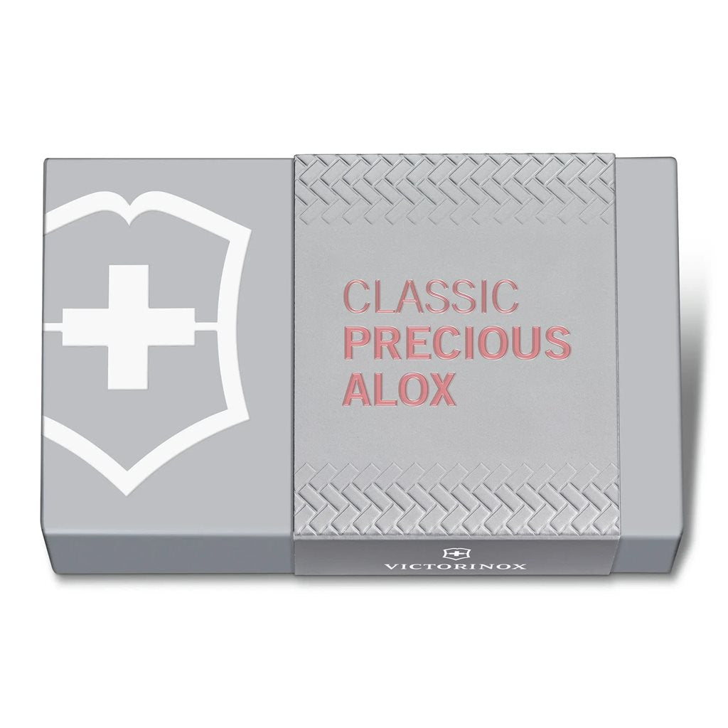 Navaja Victorinox Classic SD Alox 58 mm plateada, 5 funciones, acabado eloxado