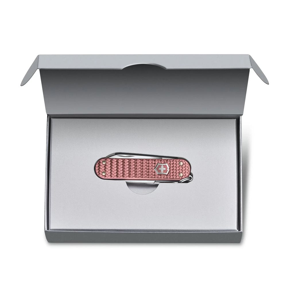 Navaja Victorinox Classic SD Alox 58 mm plateada, 5 funciones, acabado eloxado