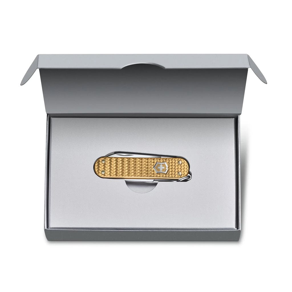 Navaja Victorinox Classic SD Alox 58 mm plateada, 5 funciones, acabado eloxado