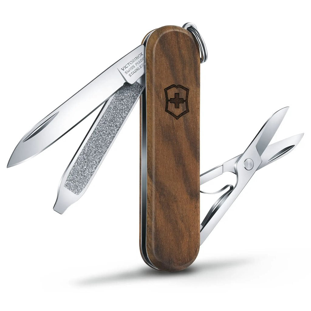 Navaja suiza Classic SD 58mm WOOD, acabado madera, compacta