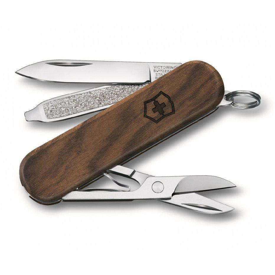 Navaja suiza Classic SD 58mm WOOD, acabado madera, compacta