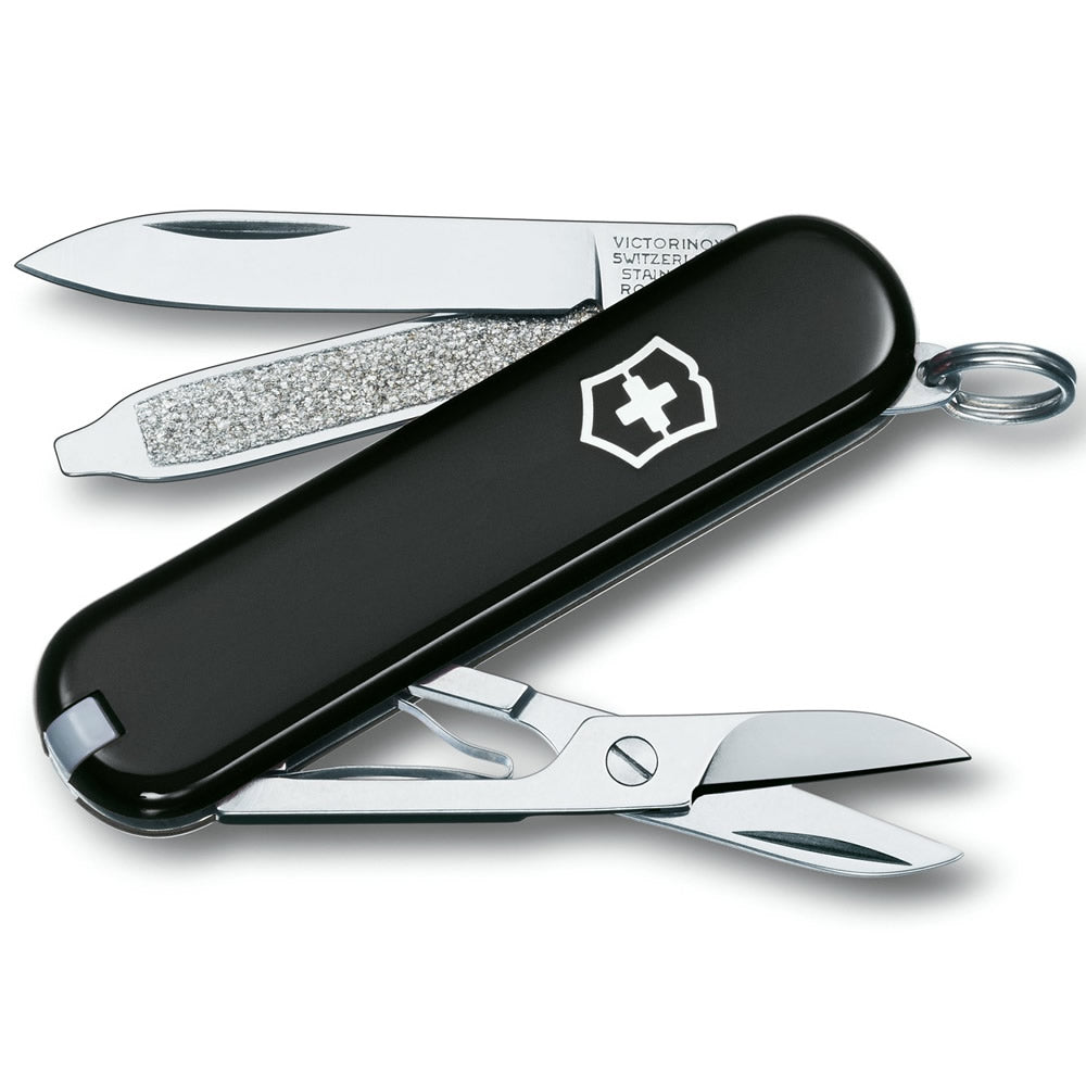 Navaja de bolsillo CLASSIC SD 58 mm negra, 7 funciones, formato llavero