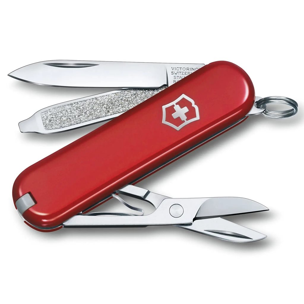 Navaja de bolsillo CLASSIC SD 58 mm roja, ideal como llavero