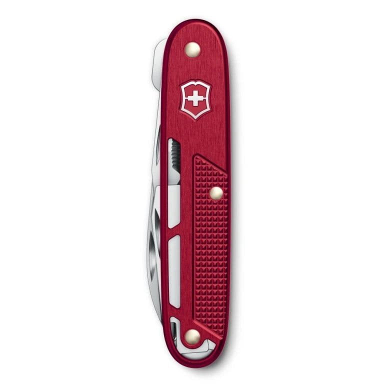 Navaja plegable SYNERGY ALOX 93 mm en rojo, 9 funciones