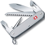 Navaja de bolsillo FARMER 91 mm con empuñadura aloxada ALOXSILVER, 9 funciones