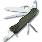 Navaja de bolsillo SOLDIER 111 mm verde y negra, 10 funciones