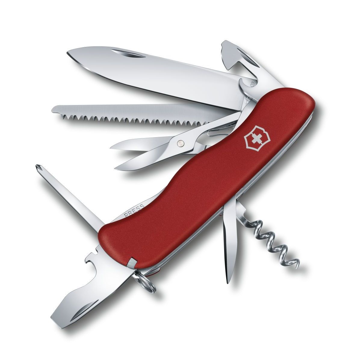 Navaja de bolsillo OUTRIDER 111 mm roja, 14 funciones con bloqueo de hoja