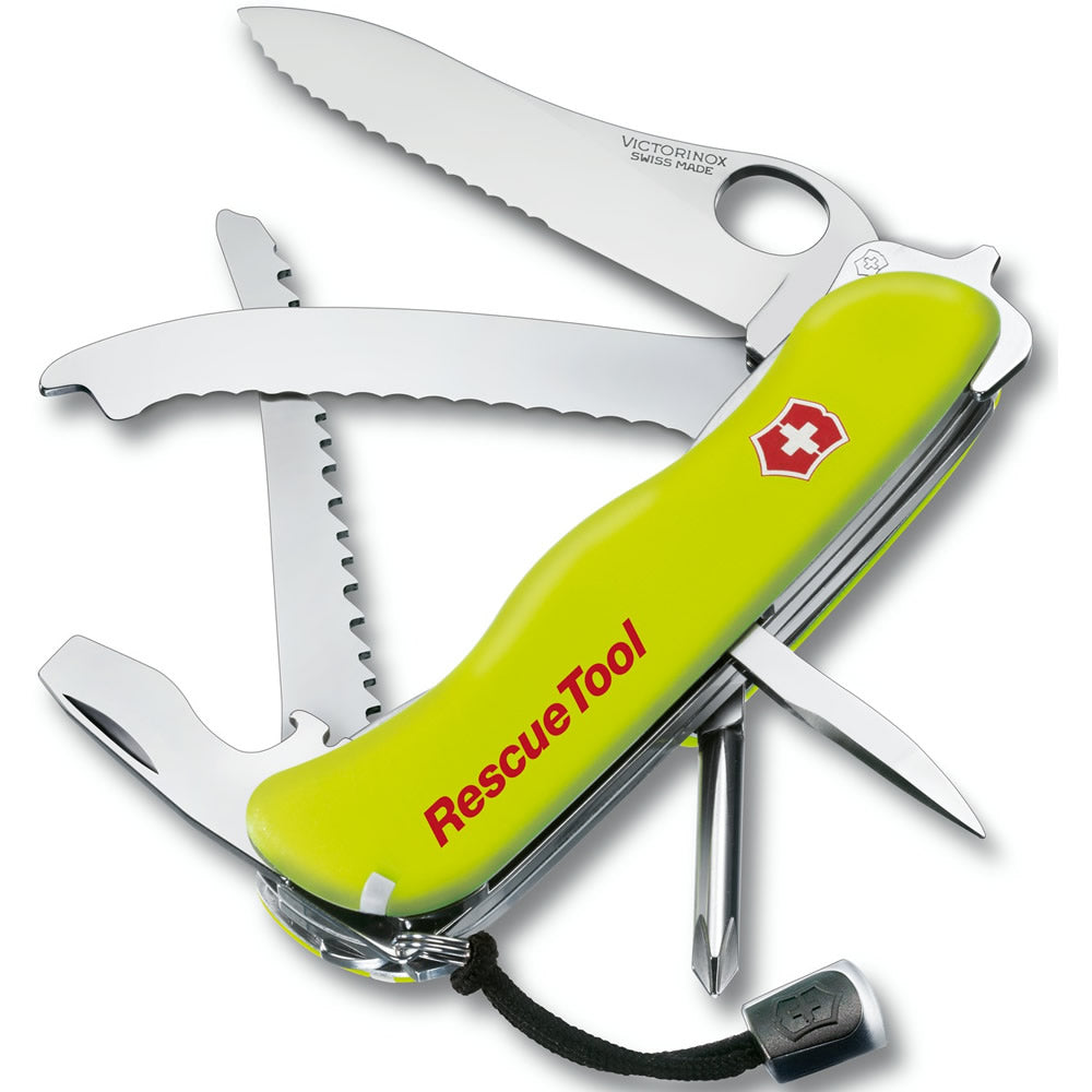 Navaja RESCUETOOL amarilla hoja dentada 111 mm