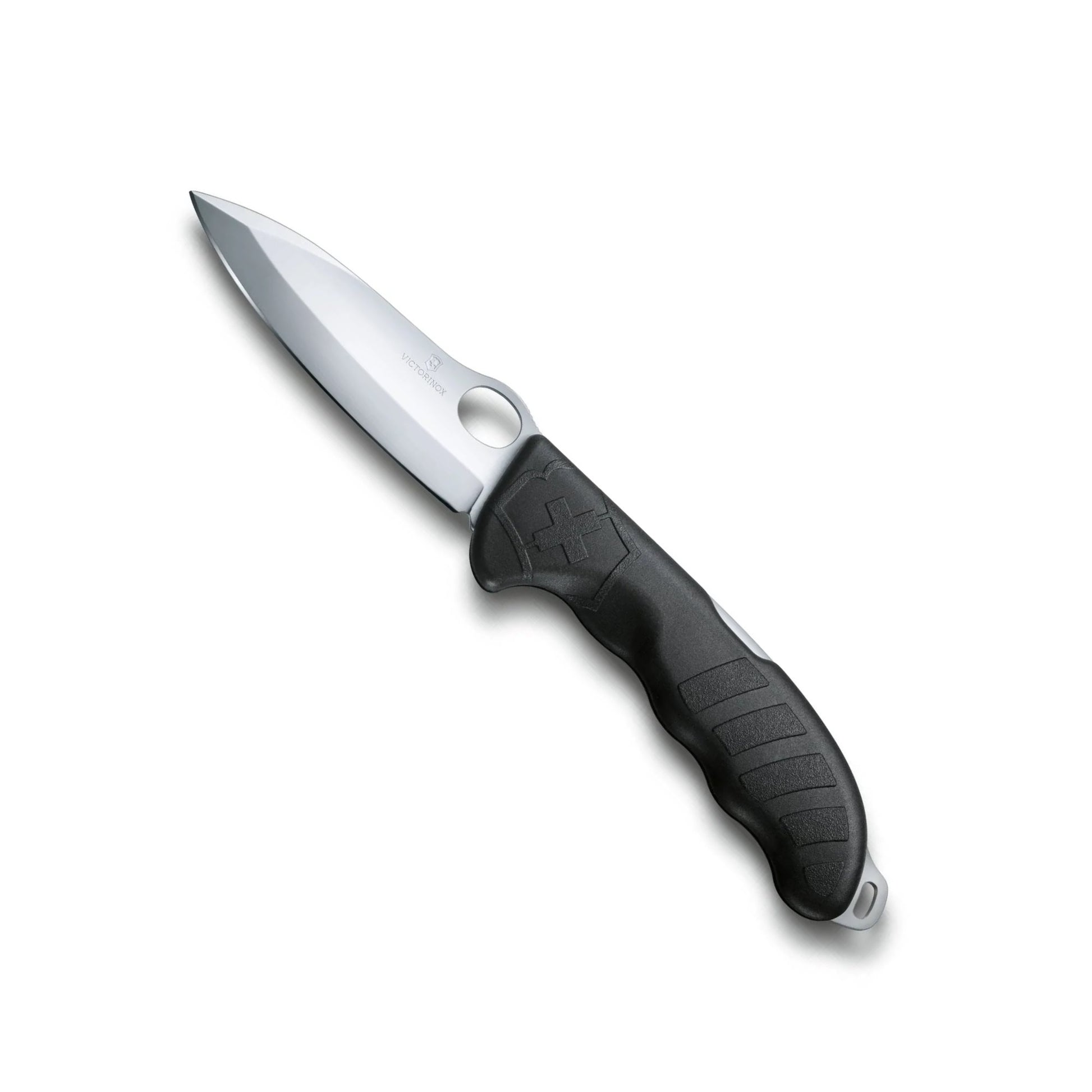 Navaja de bolsillo Victorinox HUNTER PRO M negra con funda de nylon verde, longitud 225 mm