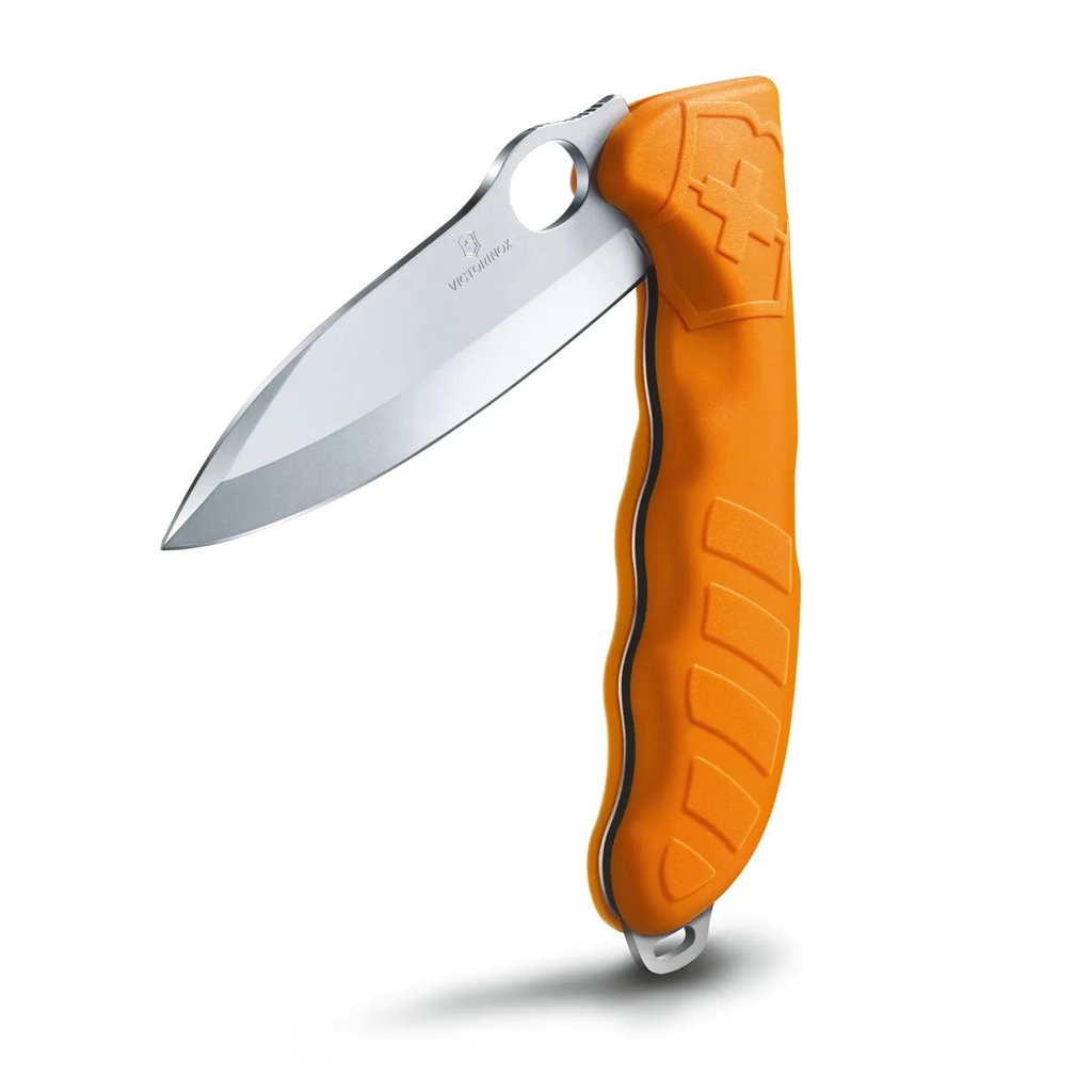 Navaja de bolsillo Victorinox HUNTER PRO M negra con funda de nylon verde, longitud 225 mm