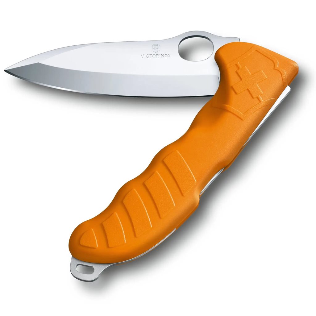 Cuchillo de bolsillo HUNTER PRO M negro con funda rígida de nylon verde