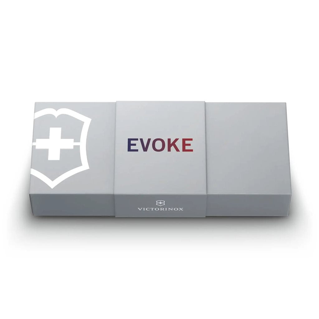 Navaja de bolsillo EVOKE Alox en azul y rojo, colección premium para outdoor