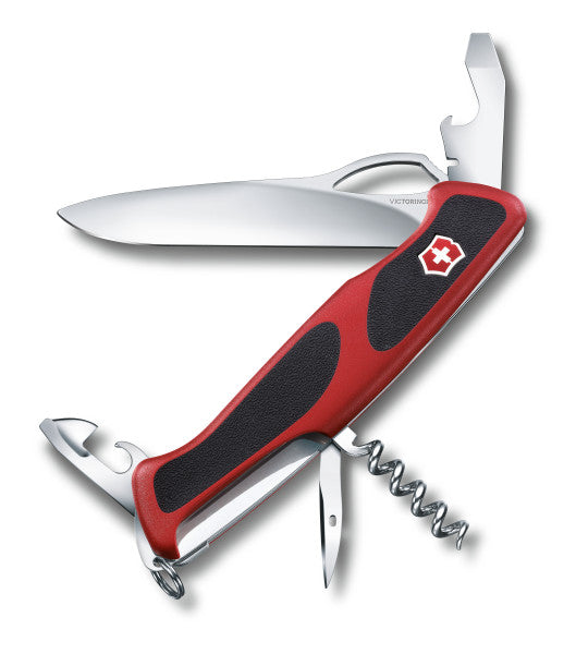Navaja plegable RangerGrip 61 roja, 130 mm, 11 funciones