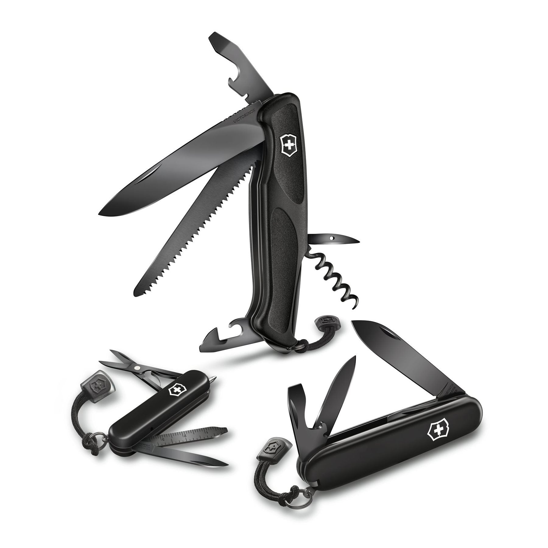 Navaja RangerGrip 55 ONYX BLACK 130 mm con bloqueo y 12 funciones