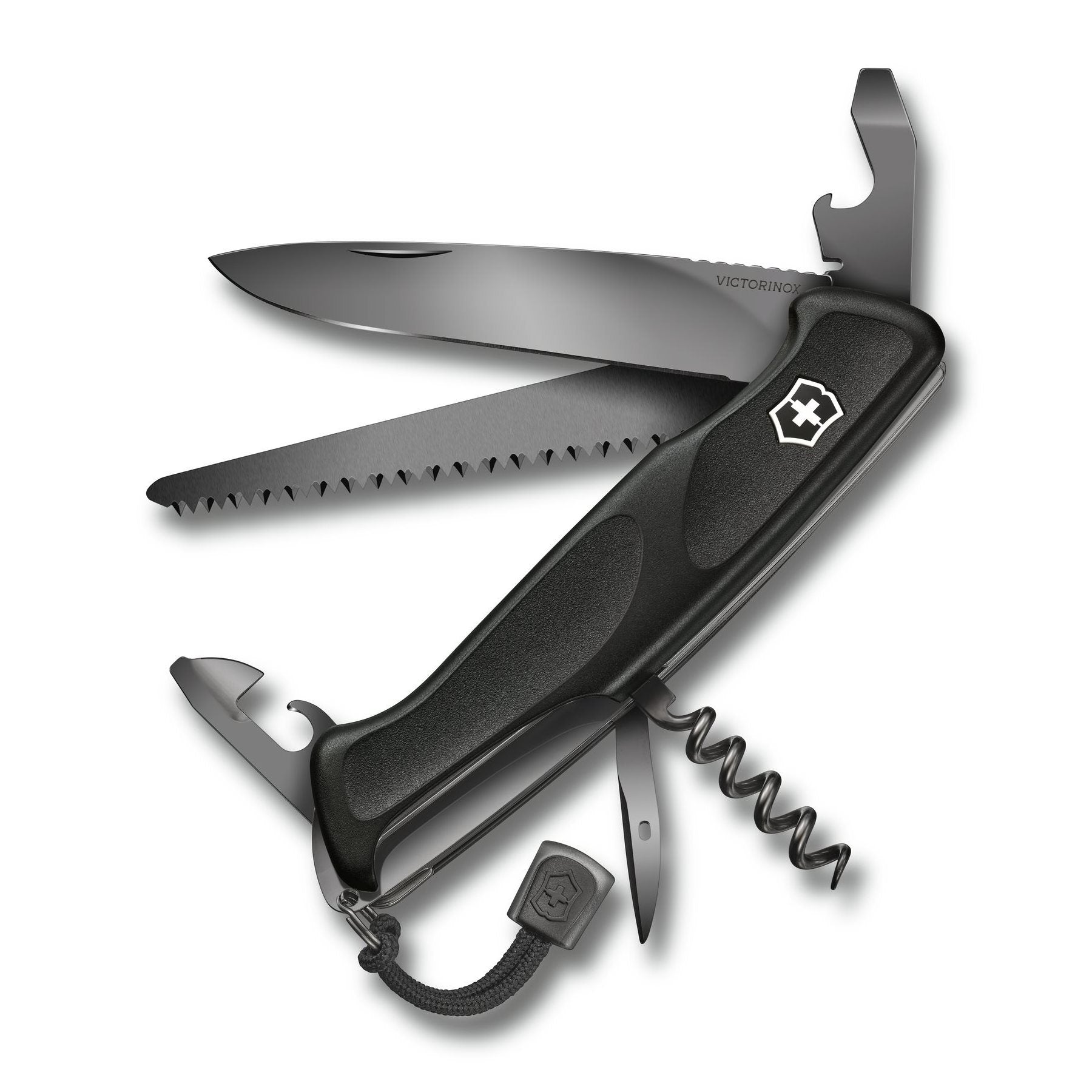 Navaja RangerGrip 55 ONYX BLACK 130 mm con bloqueo y 12 funciones