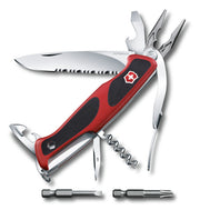 Navaja plegable RangerGrip 174 roja 130 mm, 17 funciones, bloqueo de hoja