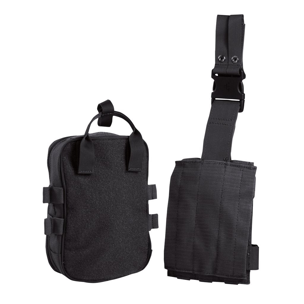 Bolsa BMPS - botiquín negro en tejido 1000D Armadura, compatible con sistema MOLLE