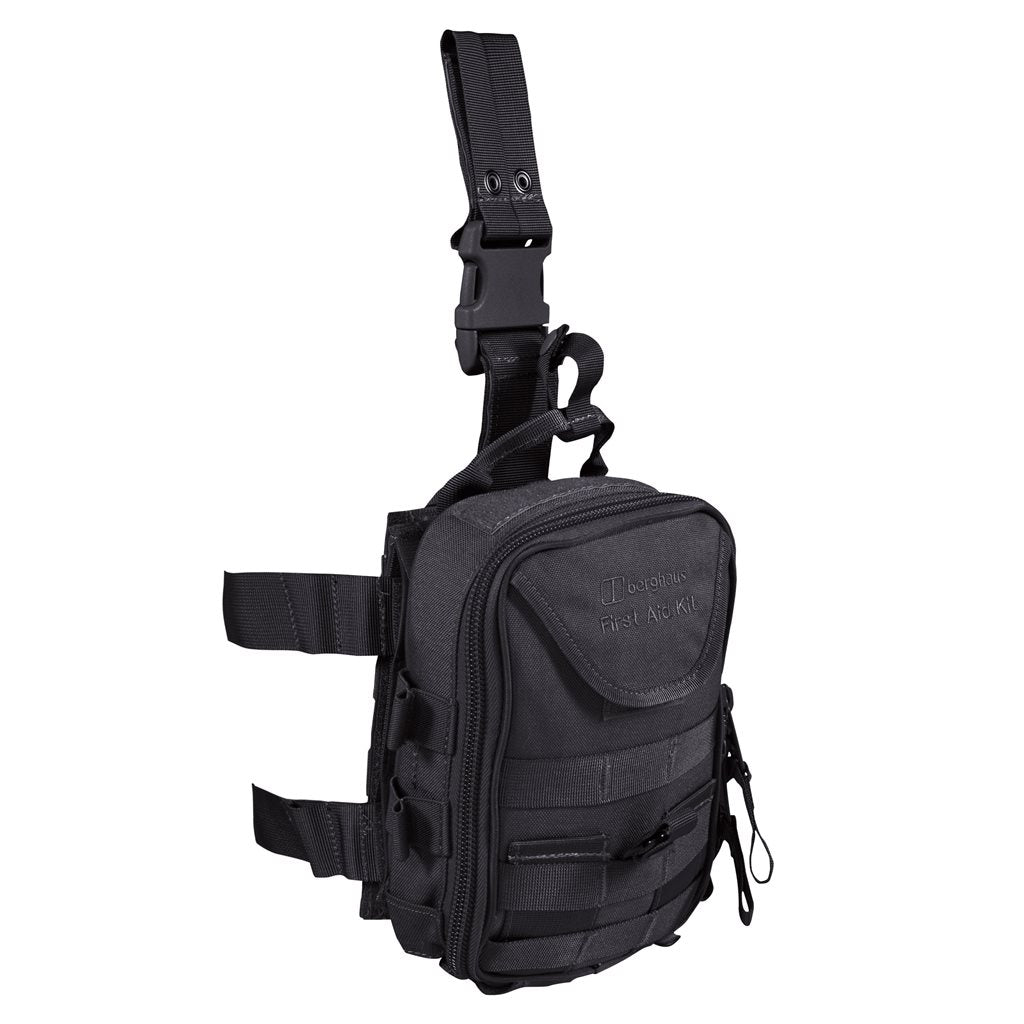 Bolsa BMPS - botiquín negro en tejido 1000D Armadura, compatible con sistema MOLLE