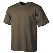 Camiseta de algodón verde US de manga corta vista frontal