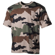 Camiseta de algodón manga corta con camuflaje francés CCE TARN