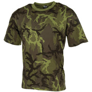 Camiseta manga corta camuflaje checo vz.95 'les' (bosque), 100% algodón