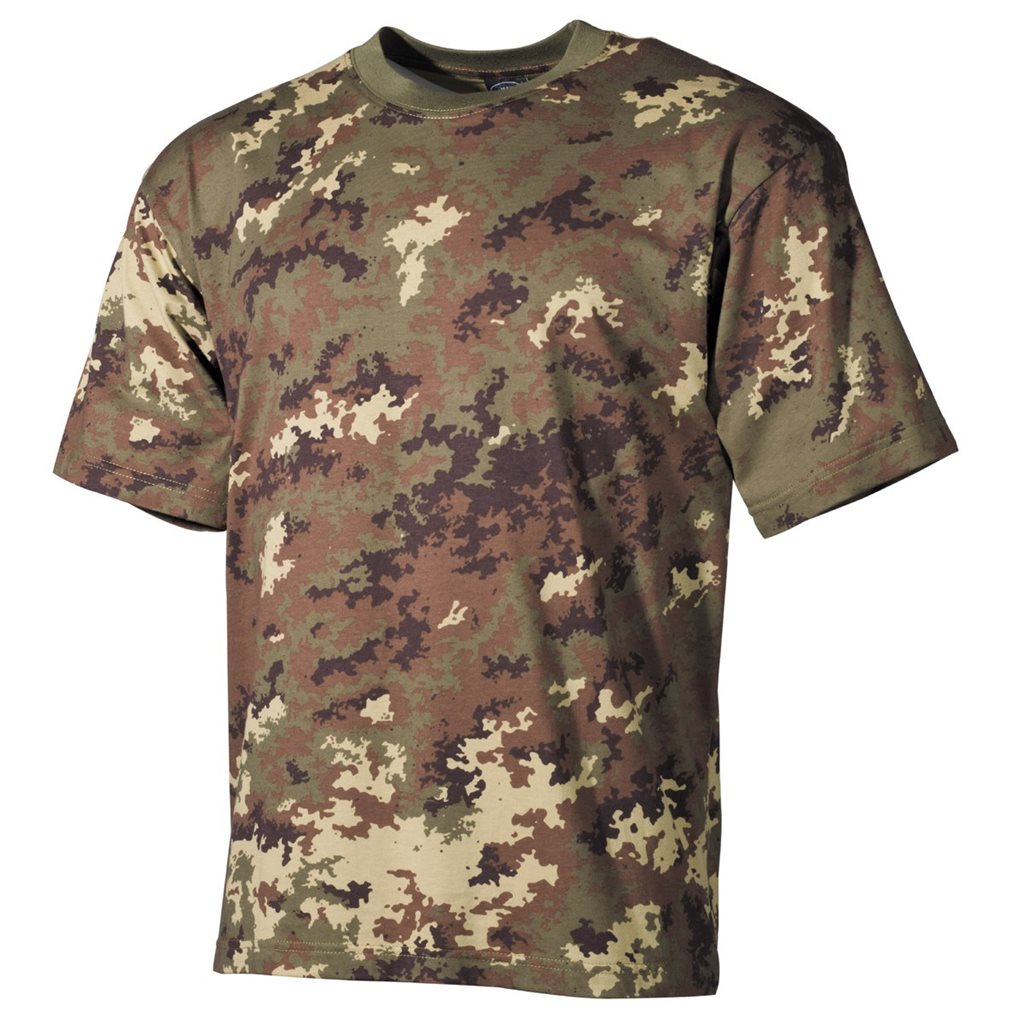 Camiseta US de algodón manga corta camuflaje