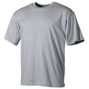 Camiseta gris de manga corta 100% algodón, 170 g/m²