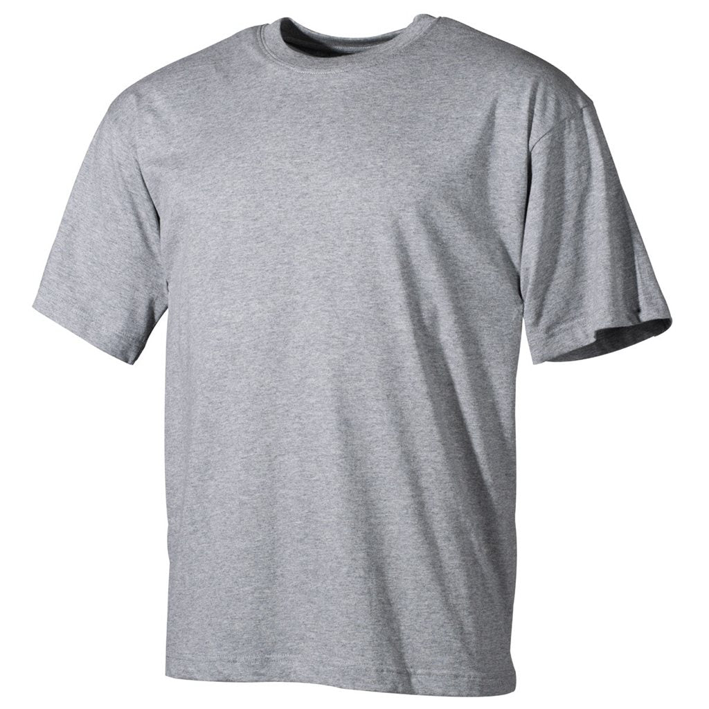 Camiseta gris de manga corta 100% algodón, 170 g/m²