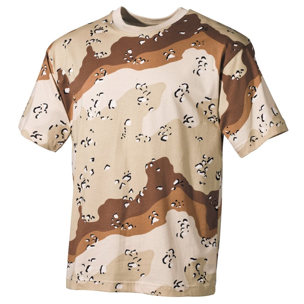 Camiseta manga corta 6-COL DESERT camuflaje 100% algodón 170 g/m²