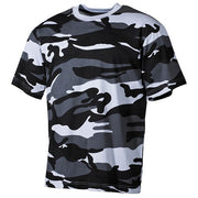 Camiseta US Sky Blue Camo, manga corta, 100% algodón, 170 g/m²