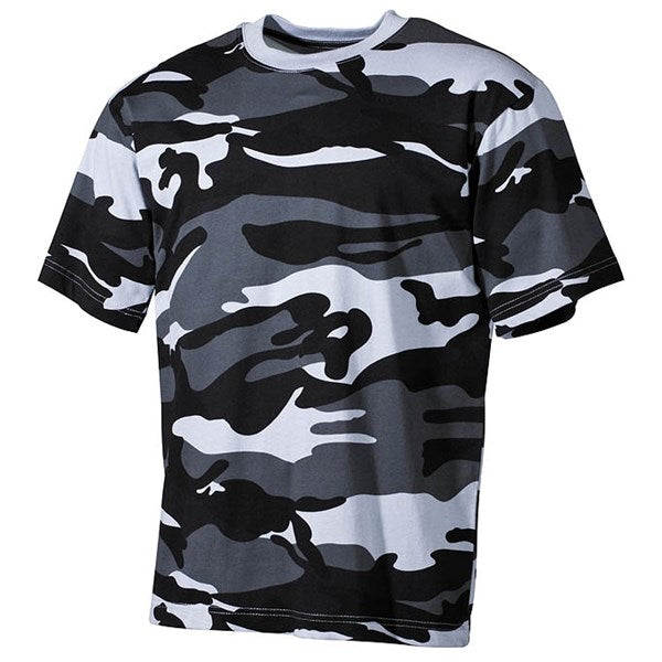 Camiseta manga corta US Sky Blue Camo, 100% algodon, 170 g/m²