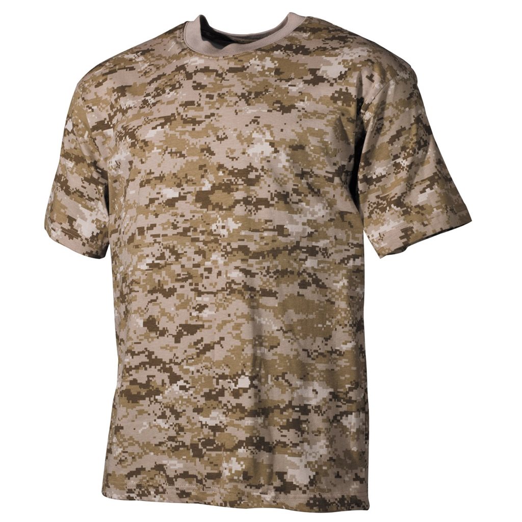 Camiseta US DIGITAL DESERT, manga corta, camuflaje digital, 100% algodón, 170 g/m²