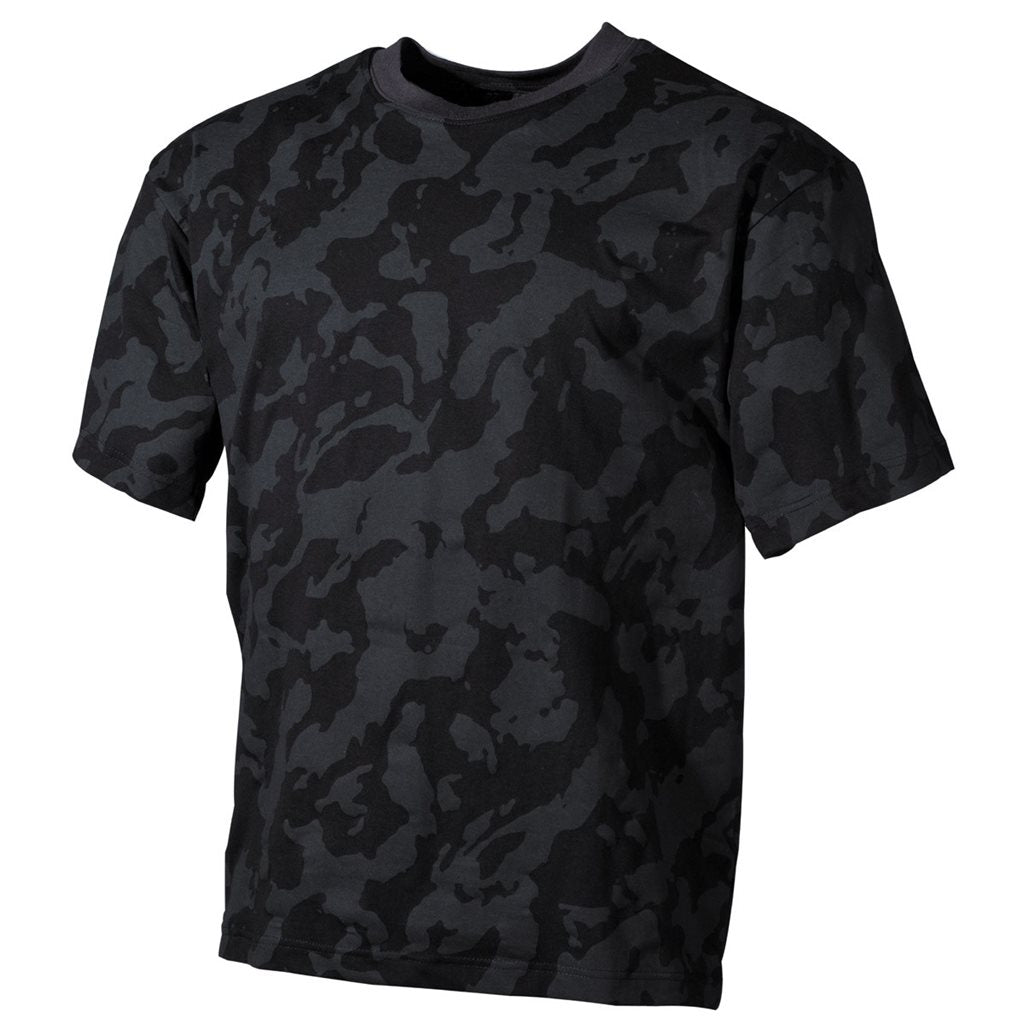 Camiseta camuflada de manga corta para hombre, 100% algodón, 170 g/m²