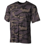 Camiseta COMBAT CAMO de manga corta para hombre, 100% algodón, 170 g/m², estampado camuflaje