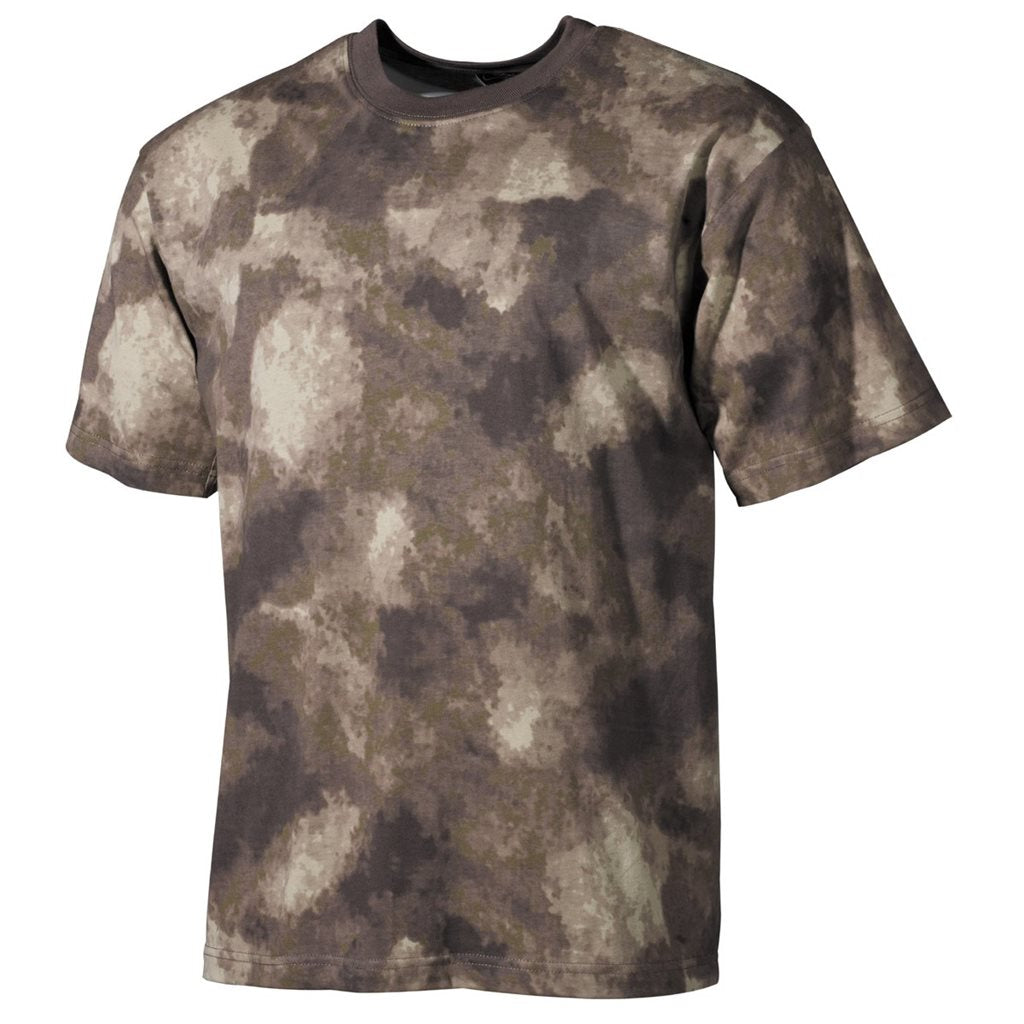 Camiseta camuflada de manga corta para hombre, 100% algodón