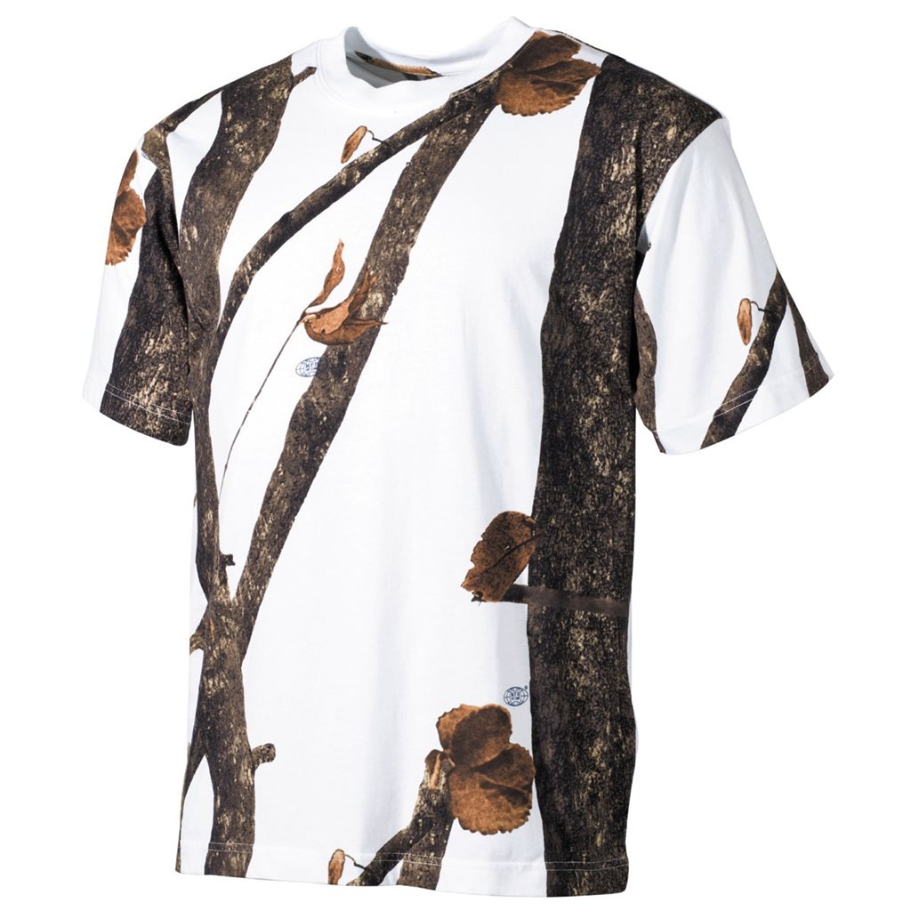 Camiseta Snow Wildtree camuflada, manga corta, 100% algodón, 170 g/m²