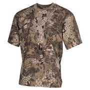 Camiseta camuflaje manga corta 100% algodón 170 g/m²