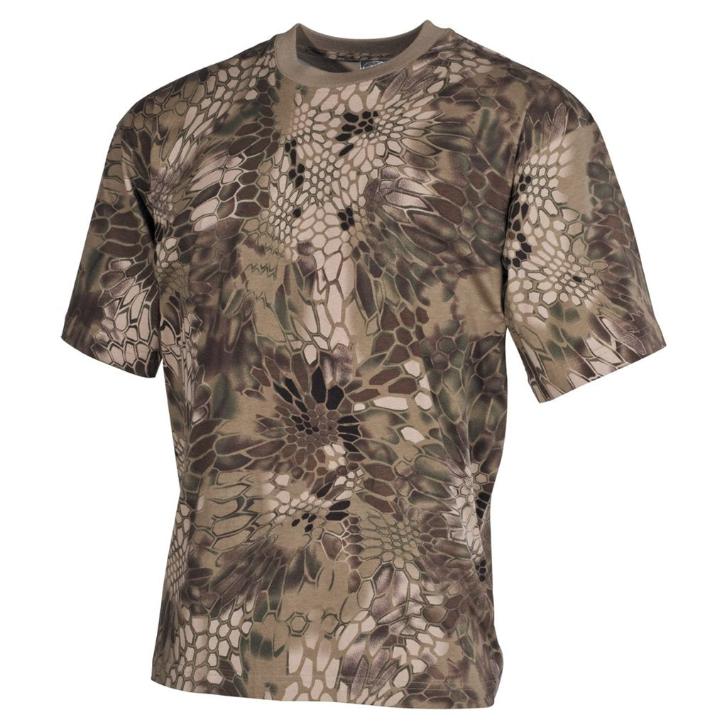 Camiseta camuflaje manga corta 100% algodón 170 g/m²